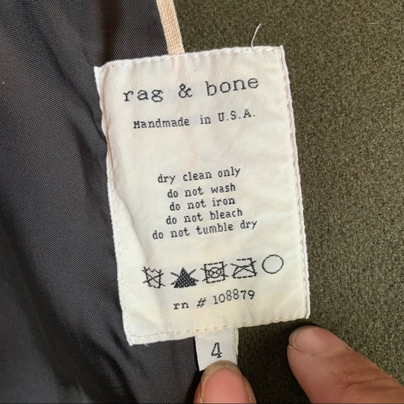 RAG & BONE Wool Fit and Flare Slit Cuff Coat 4 - Picture 6 of 12